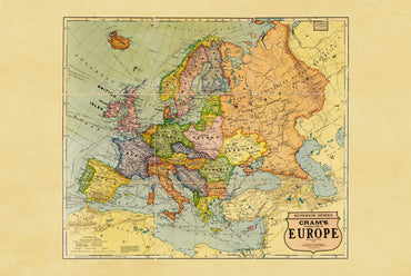 Europa 1925 - Mapa histórico mural del período de entreguerras