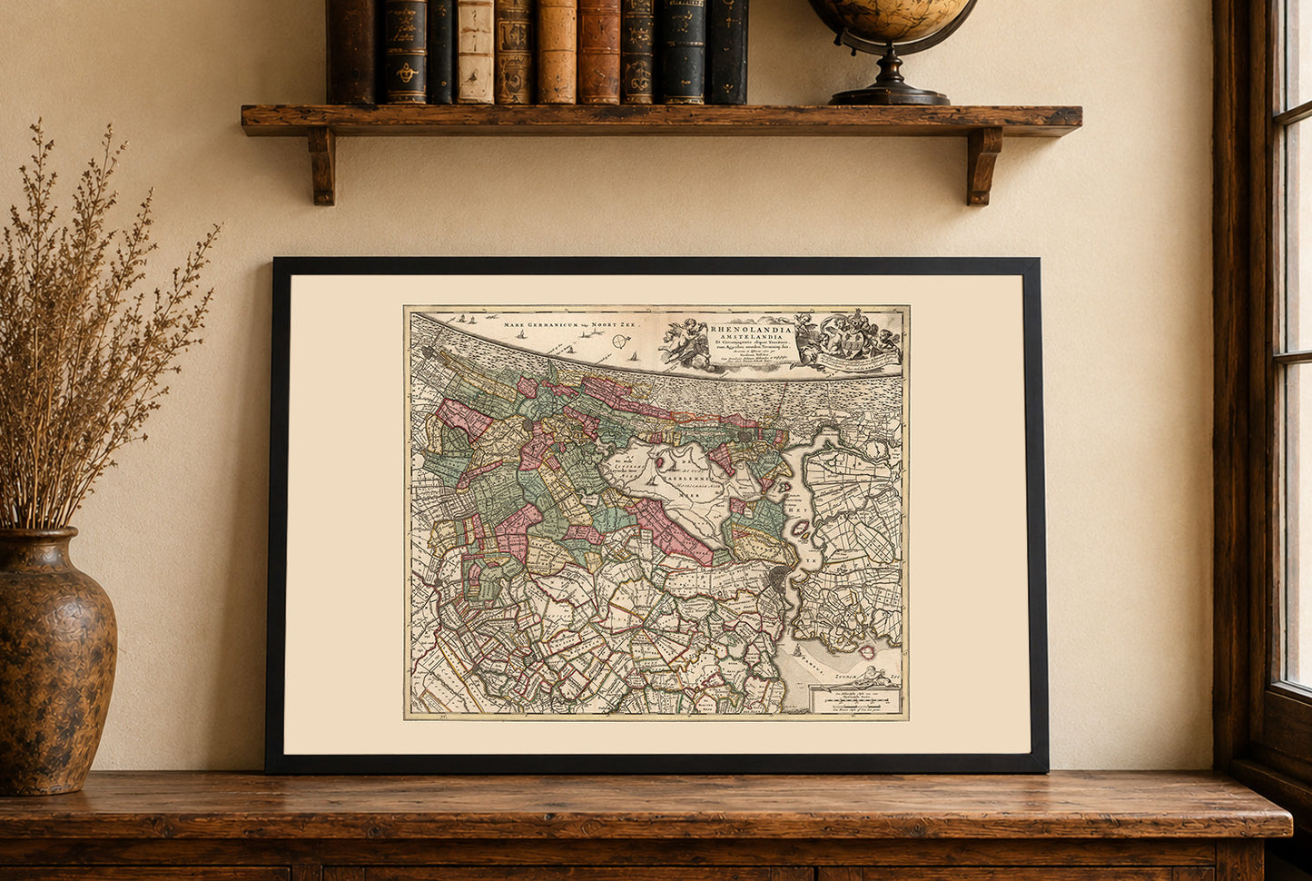 Amsterdam nel 1740 - Mappa storica della capitale commerciale della Repubblica Olandese