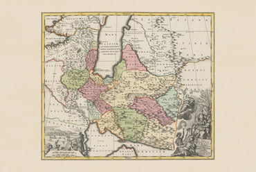 Carte de la Perse - Affiche Historique, Carte Antique de l’Empire Perse et de l’Iran