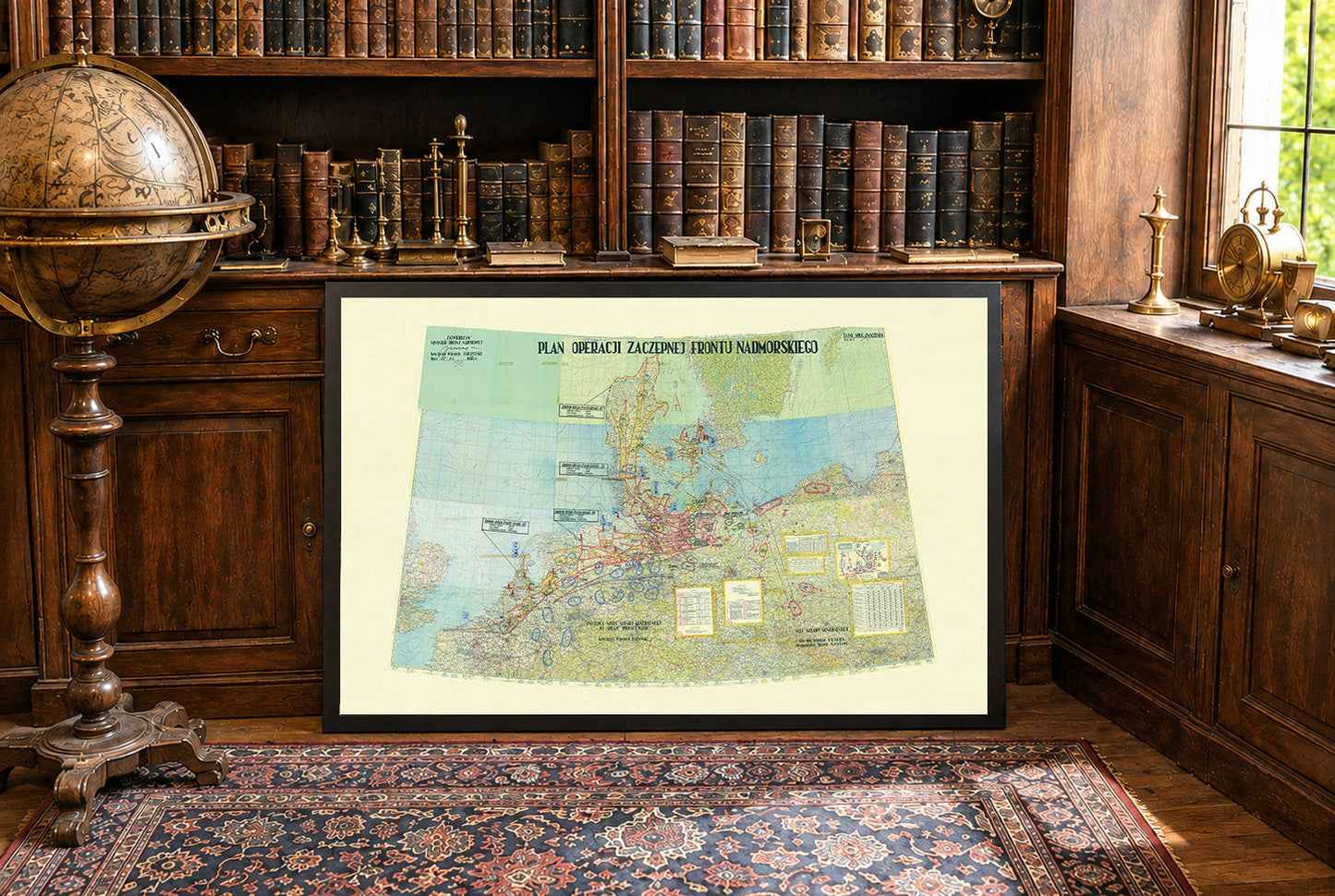 Warsaw Pact Offensive Plan Map Poster (1970) - Secret Cold War Military Wall Art