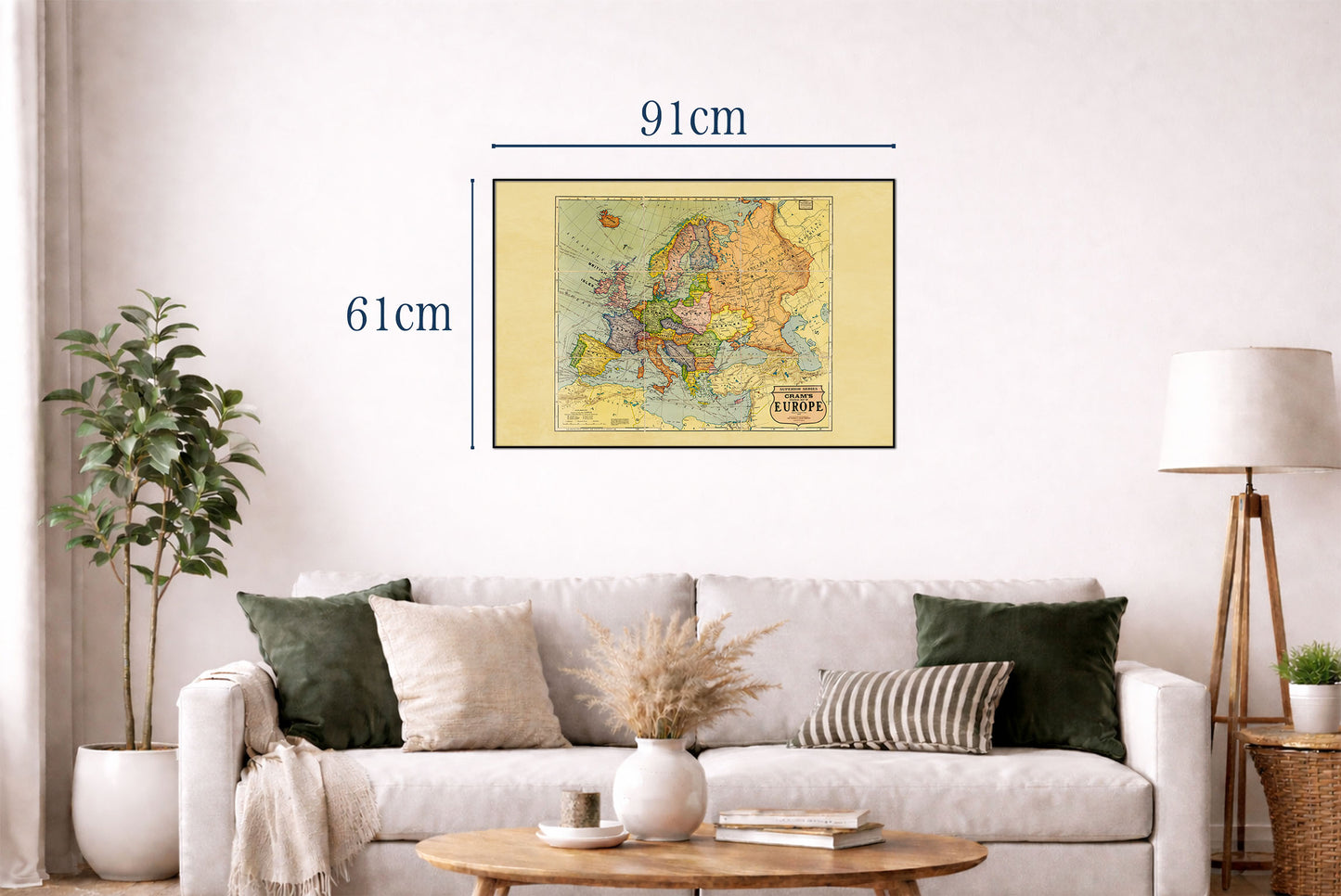 Europa 1925 - Mapa histórico mural del período de entreguerras