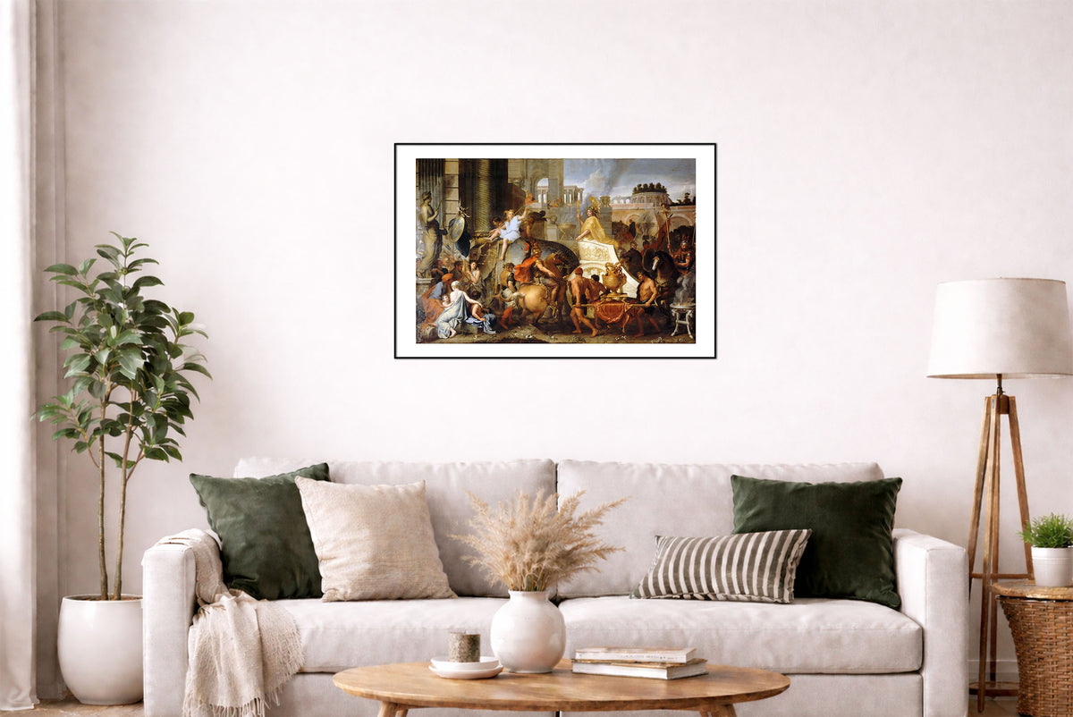 L'Entrée d'Alexandre dans Babylone 1665 - Charles Le Brun - Affiche Peinture Historique