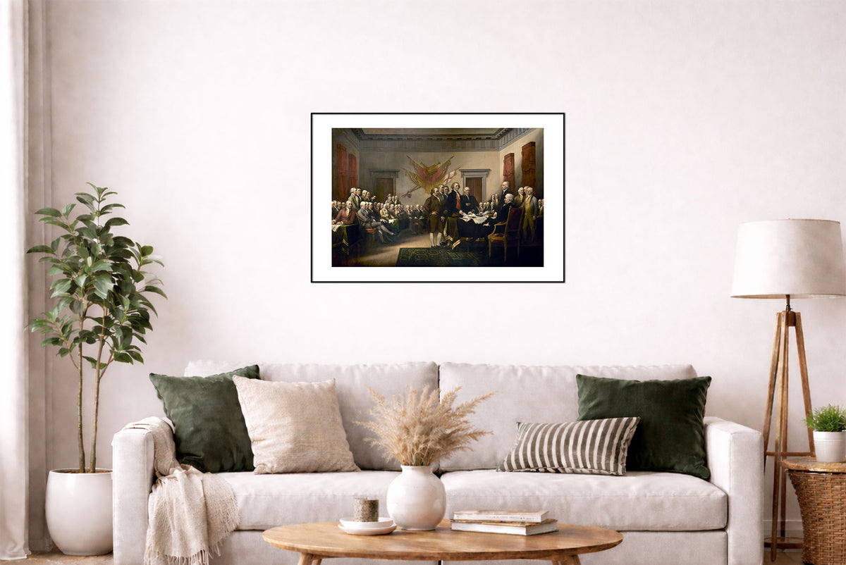 Declaration of Independence 1819 - John Trumbull - American Revolution Historical Painting Poster