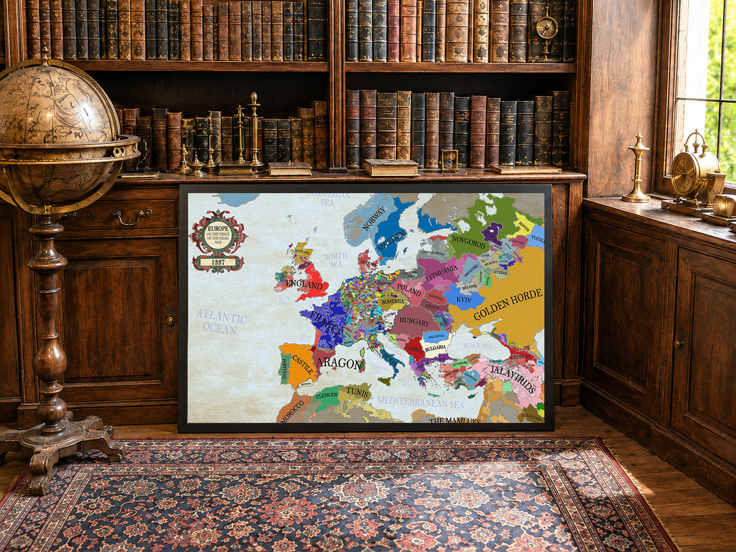 1337 Mappa dell'Europa alla vigilia della Guerra dei Cent'anni