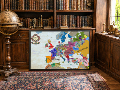 1337 Mappa dell'Europa alla vigilia della Guerra dei Cent'anni