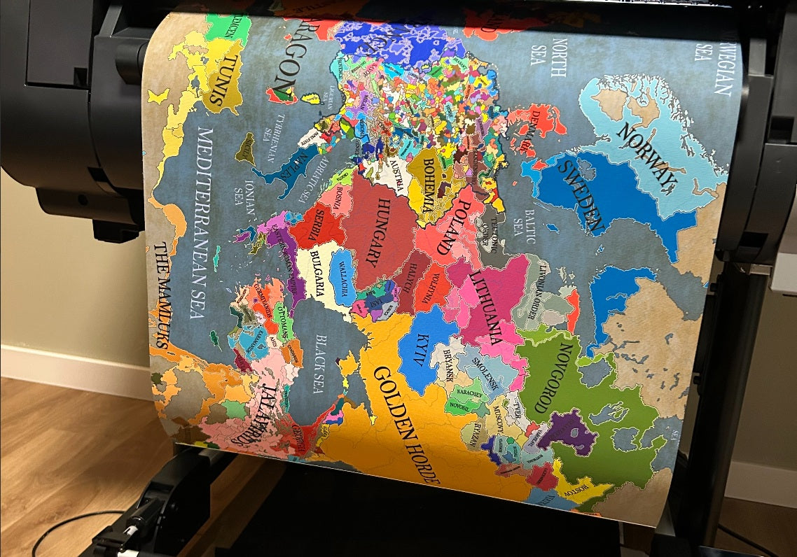 1337 Mappa dell'Europa alla vigilia della Guerra dei Cent'anni