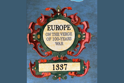 1337 Mappa dell'Europa alla vigilia della Guerra dei Cent'anni