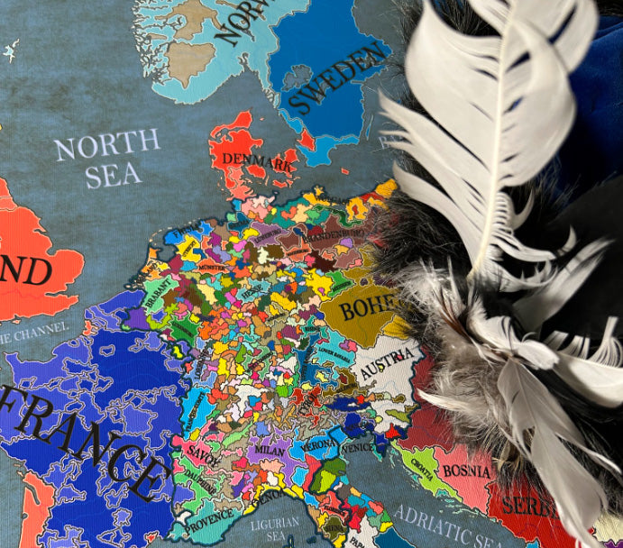 1337 Mappa dell'Europa alla vigilia della Guerra dei Cent'anni