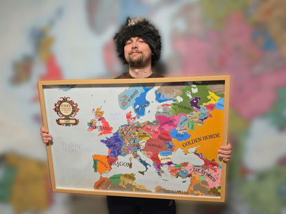 1337 Mappa dell'Europa alla vigilia della Guerra dei Cent'anni