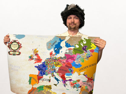 1337 Mappa dell'Europa alla vigilia della Guerra dei Cent'anni