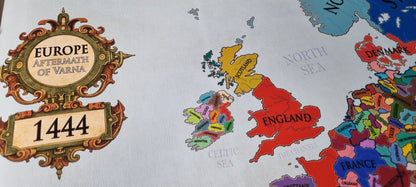 Stampa Mappa Europa 1444 - Mappa Politica Medievale Post-Varna