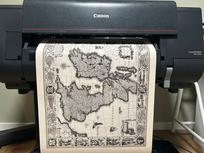 1630 Vintage Mapa Wysp Brytyjskich - Ilustracja Historycznych Miast i Tradycyjnych Strojów Regionalnych