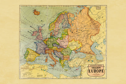 Europa 1925 - Mapa histórico mural del período de entreguerras