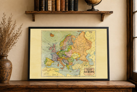 Europa 1925 - Mapa histórico mural del período de entreguerras