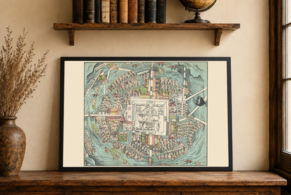 Cartel del Mapa de Tenochtitlán 1935