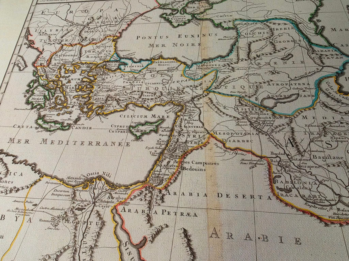 Impresión del mapa del Imperio de Alejandro Magno - Ilustración de campañas antiguas y territorios en expansión