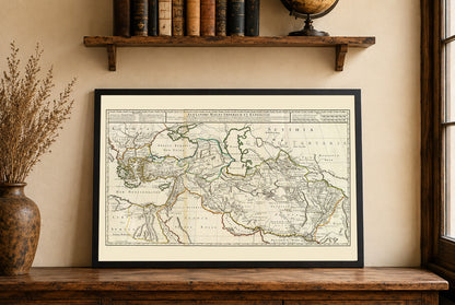 Alexander the Great Empire Map Print - Ancient Campaigns & Expanding Territories Illustration