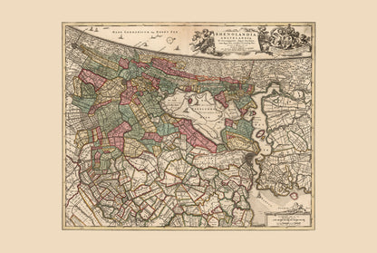 Amsterdam 1740 - Historische Karte der Handelsmetropole der Niederländischen Republik