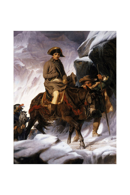 Bonaparte Przekraczający Alpy 1850 - Paul Delaroche - Napoleon Bonaparte - Historyczny Plakat z Obrazem