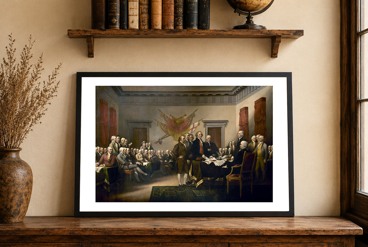 Declaration of Independence 1819 - John Trumbull - American Revolution Historical Painting Poster