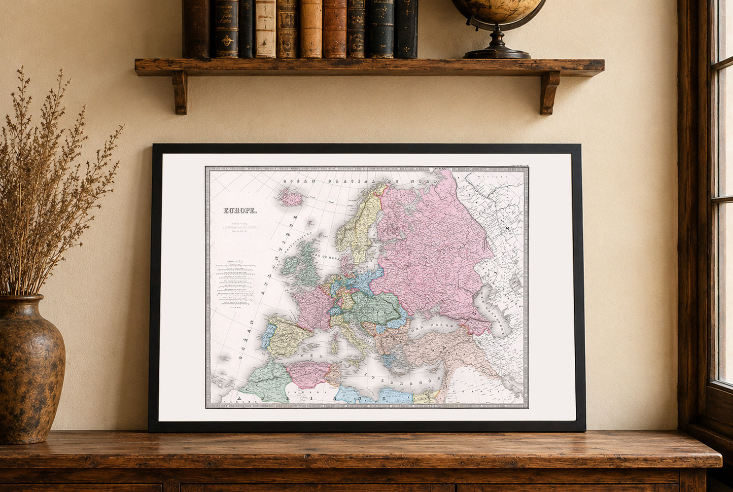 Europe 1862 - Carte Historique à l'Époque du Nationalisme