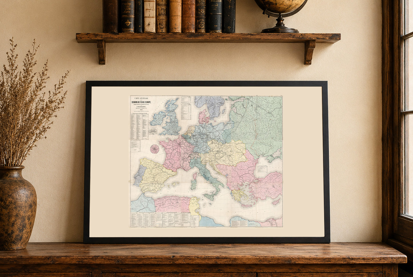 Europa 1863 - Historische Karte des 19. Jahrhunderts