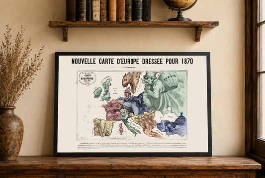 Europa 1870 - Mappa satirica della guerra franco-prussiana