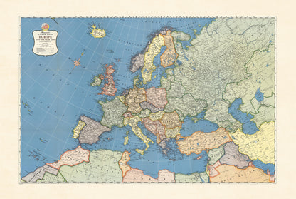 Europe 1957 - Historical Map of Cold War Europe