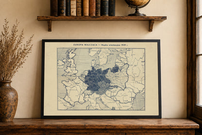 Europe at War 1939 - WWII Europe - Antoni Gołębniak Historical Map Poster