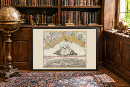 Genua Stadtkarte Poster (1777) - Vintage Panorama & Historische Italien Wandkunst