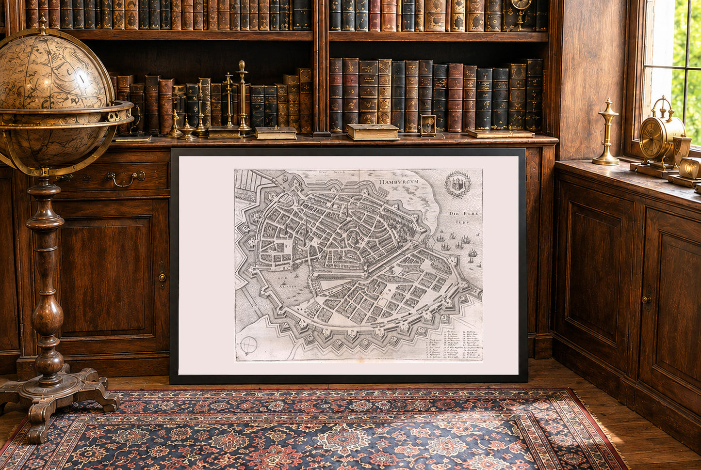 Hamburg 1653 - Historische Karte der Hansestadt