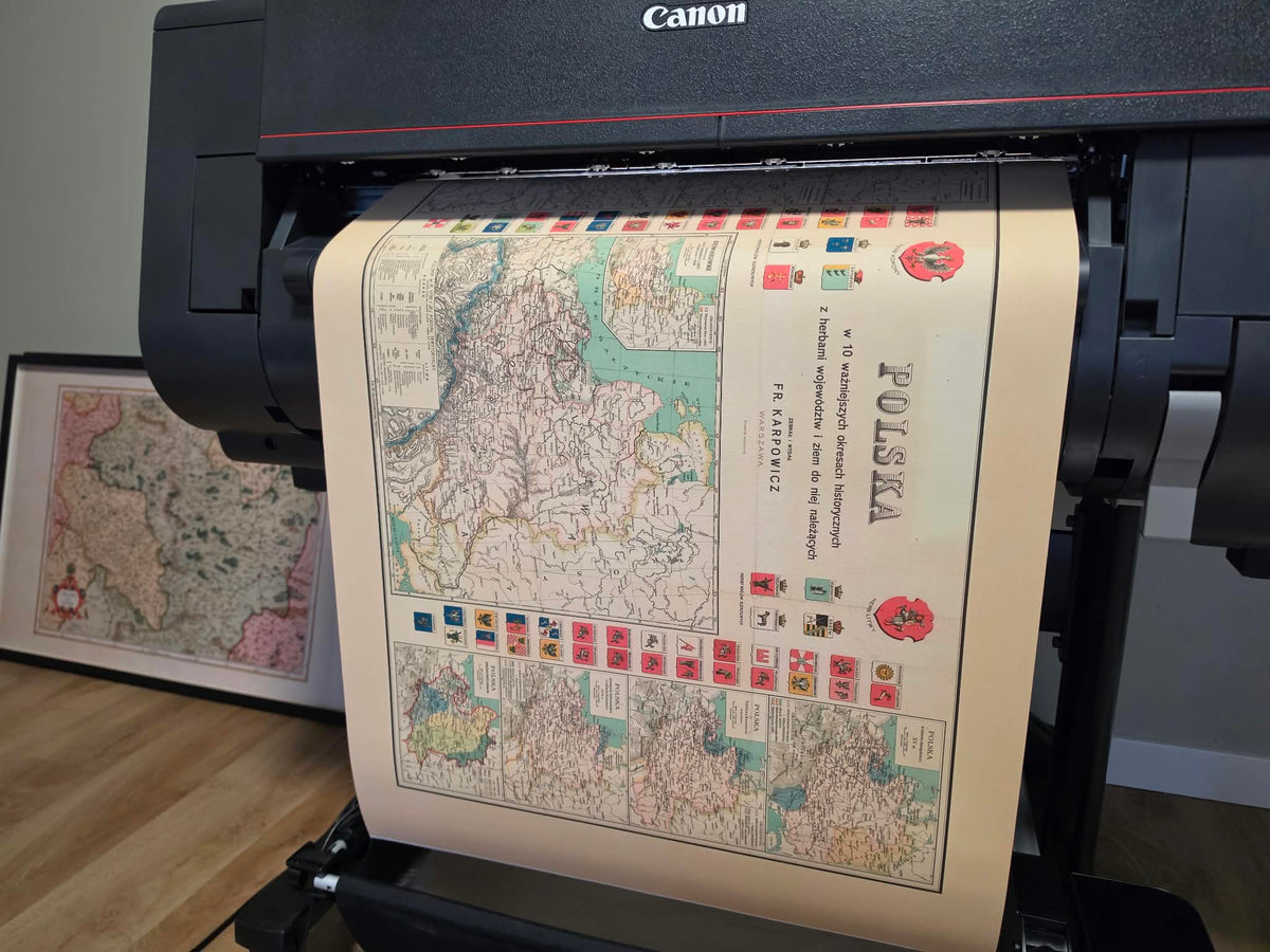 Poster Mappa della Storia della Polonia - 10 Mappe Storiche da Mieszko I al Ducato di Varsavia