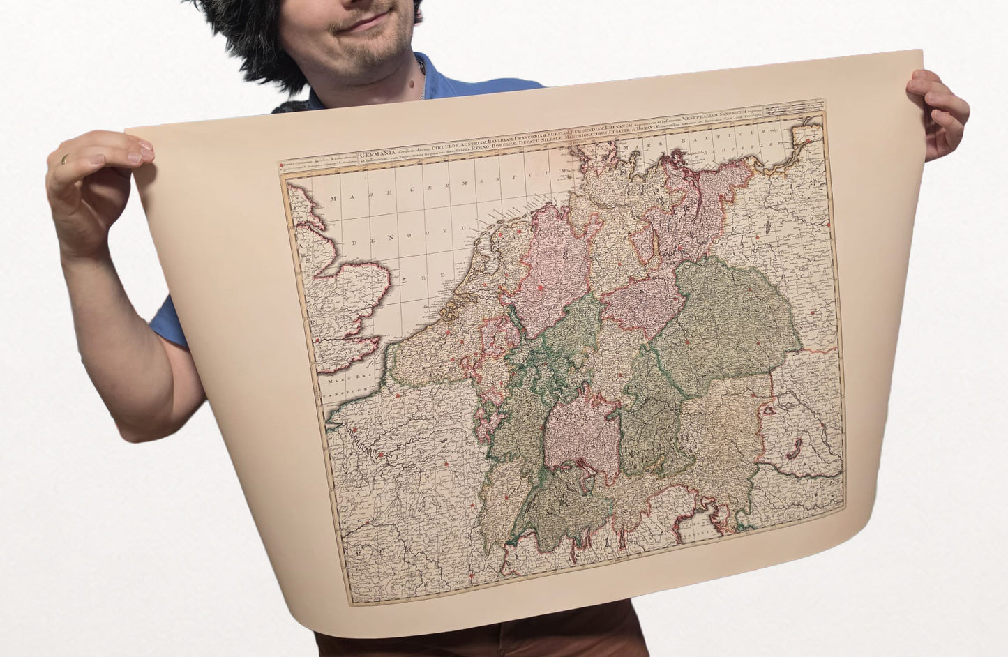 Sacro Romano Impero 1740 – Mappa storica dell'Europa centrale