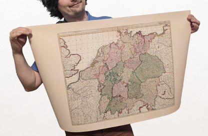 Sacro Romano Impero 1740 – Mappa storica dell'Europa centrale