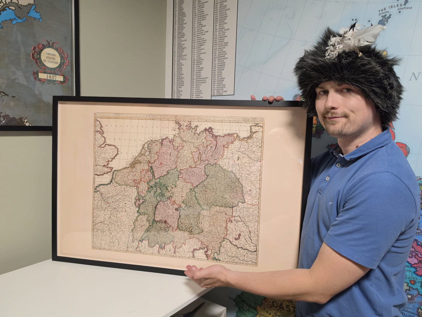 Sacro Romano Impero 1740 – Mappa storica dell'Europa centrale