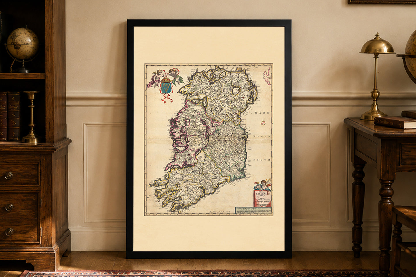 Poster Carte de l’Irlande (1690) - Décoration Murale Vintage du Royaume d’Irlande
