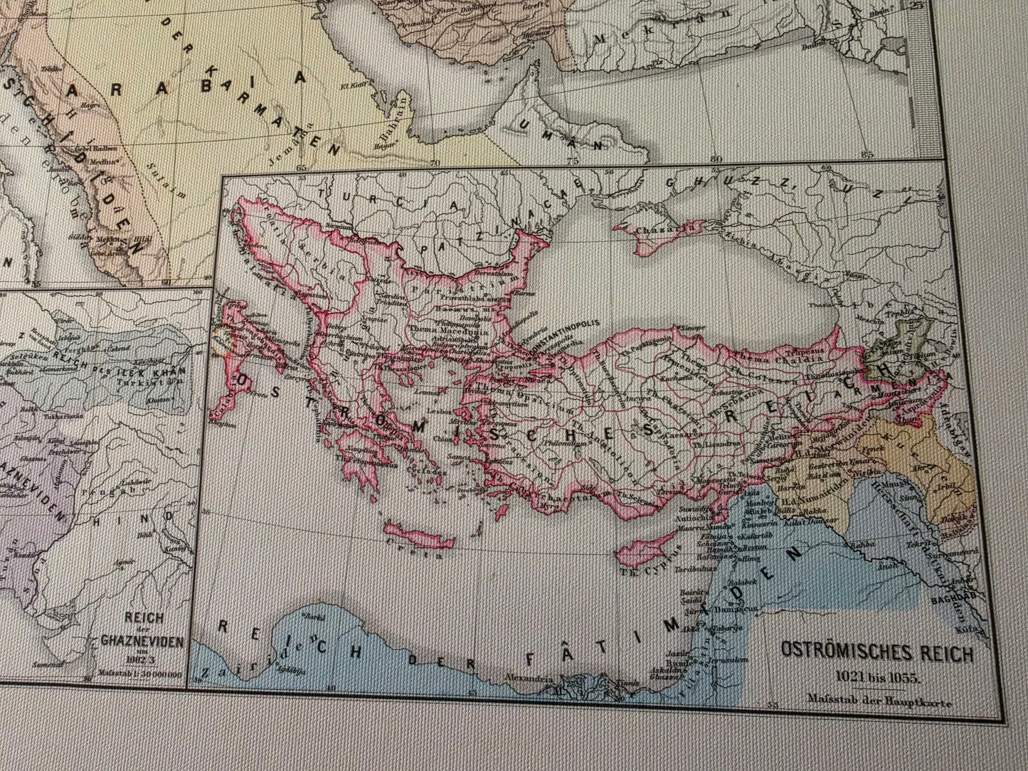 Islamische Welt 945–1055 - Karte der Buyiden, Fatimiden und Abbasiden