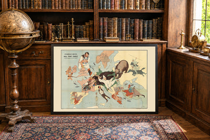 Uccidi quell'aquila 1917 - Mappa cartone propaganda della Prima Guerra Mondiale