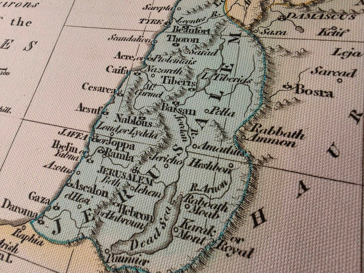 Reino de Jerusalén durante las Cruzadas - Póster de mapa histórico