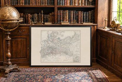 Kingdom of Prussia Map Poster (1871) - Vintage North German States Historical Wall Art (Copy)
