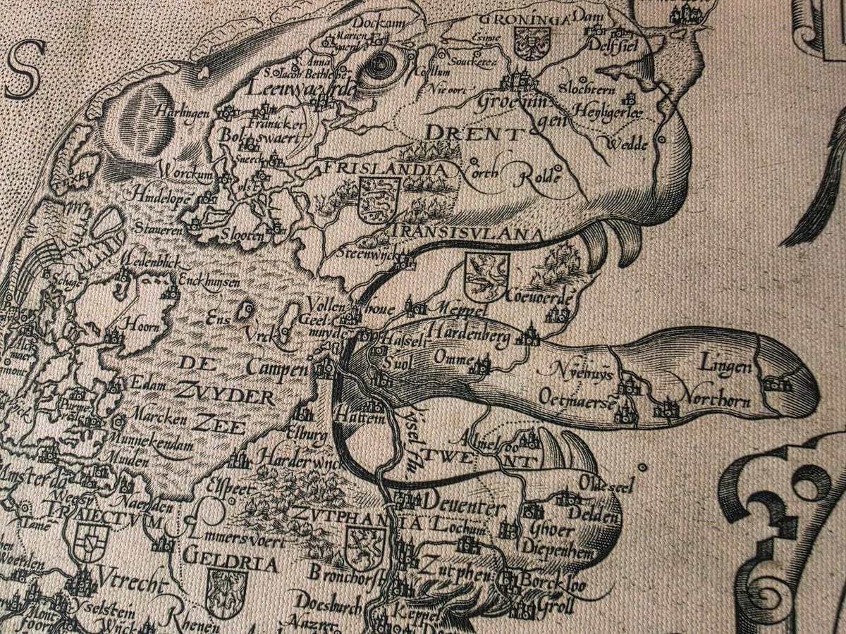 Poster Mappa Leo Belgicus (1617) - Arte di Paesi Bassi e Belgio