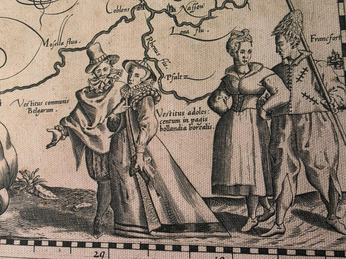 Poster Mappa Leo Belgicus (1617) - Arte di Paesi Bassi e Belgio