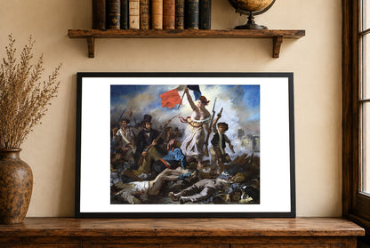 Liberty Leading the People Poster - Eugène Delacroix Vintage French Revolution Wall Art