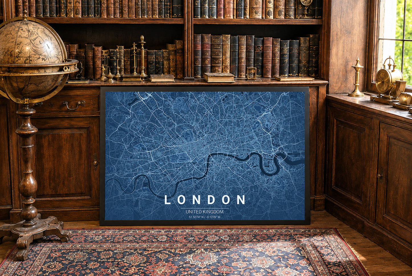 Mapa de plano de Londres - Arte de pared moderno de calles de la ciudad