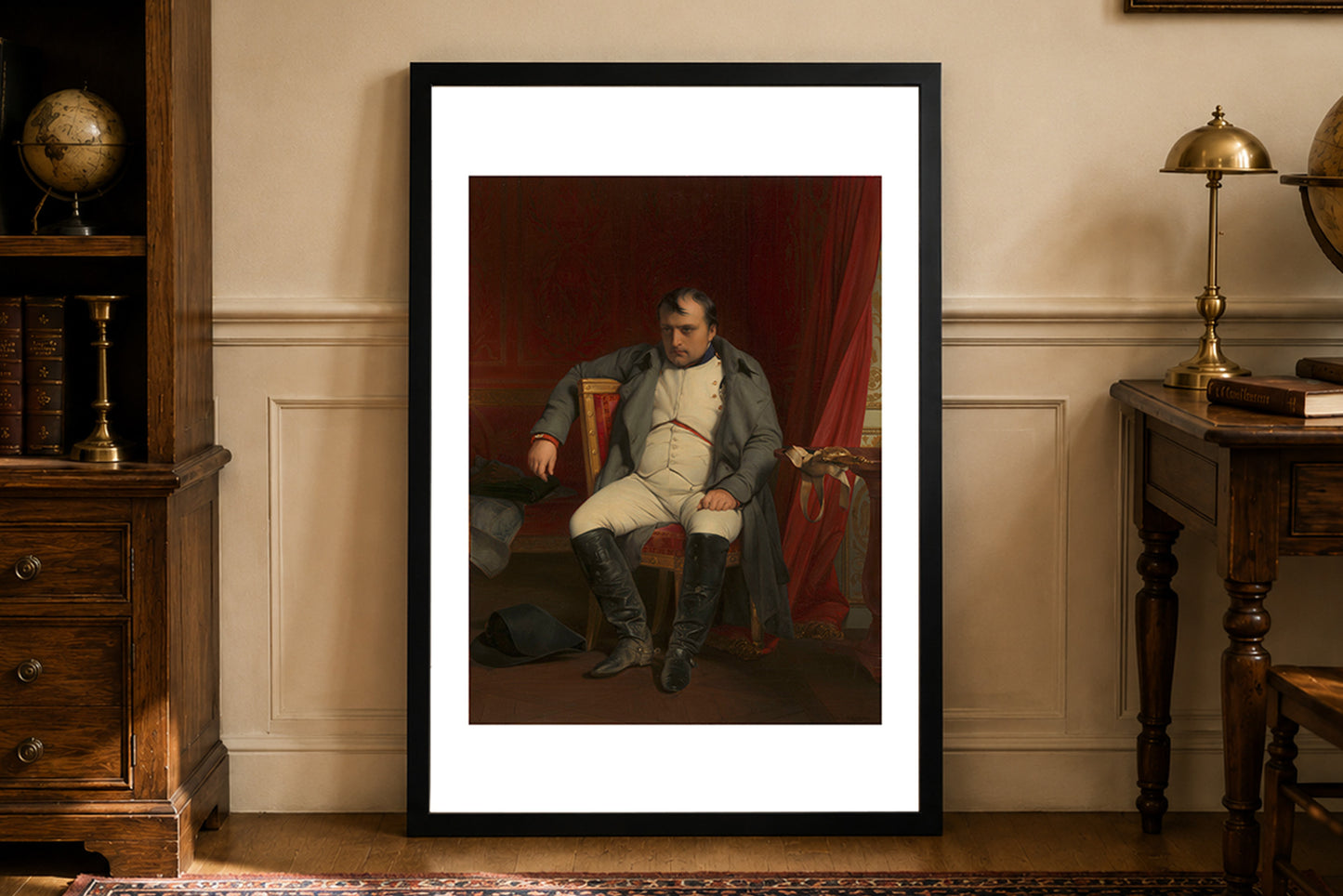 Póster Napoleón en Fontainebleau - Paul Delaroche Arte de Pared Histórico del Imperio Francés