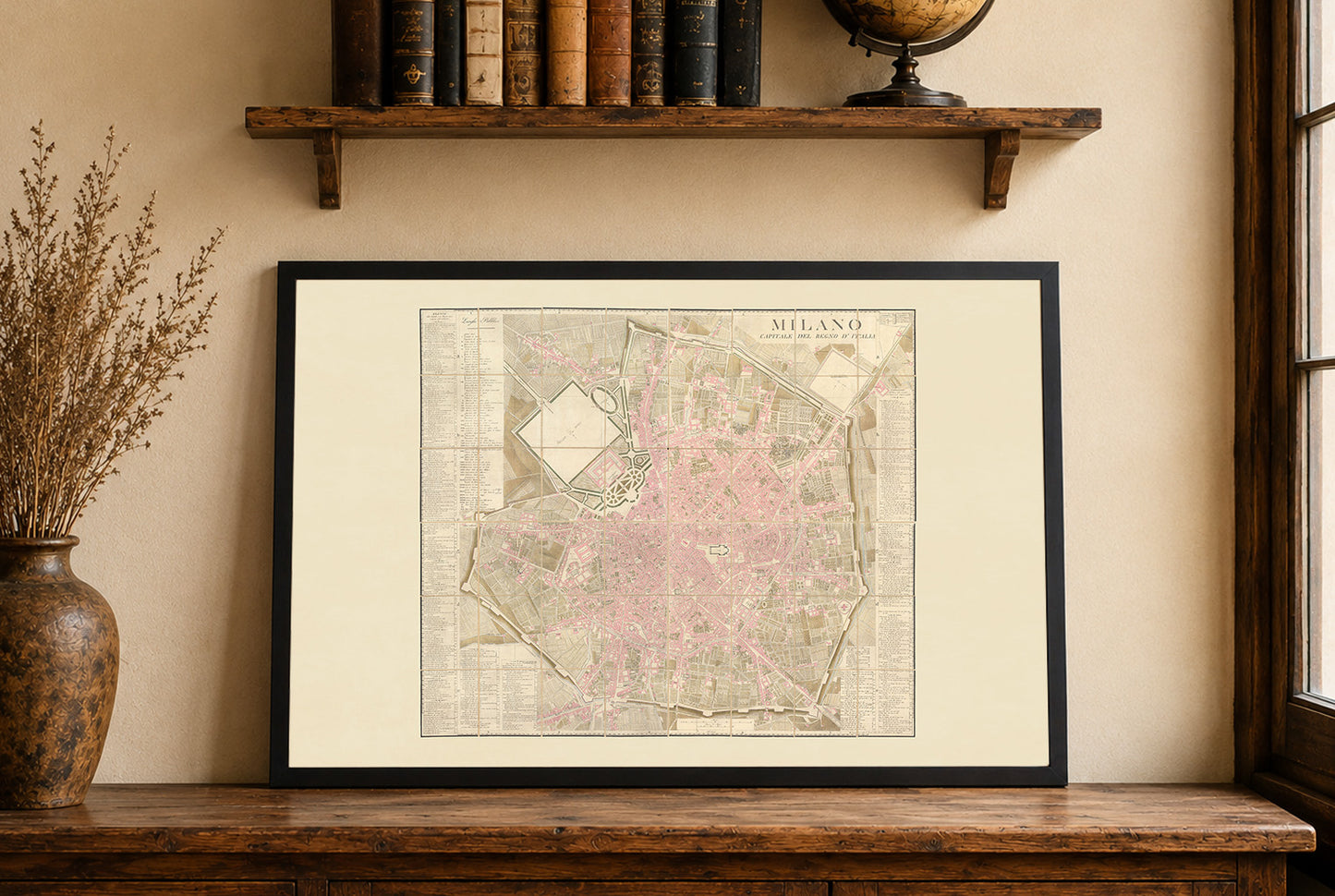 Póster Mapa de la Ciudad Napoleónica de Milán (1807) - Plano Histórico de la Capital del Reino de Italia