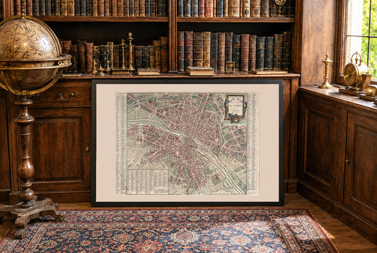 Parigi 1778 - Mappa storica della capitale reale francese