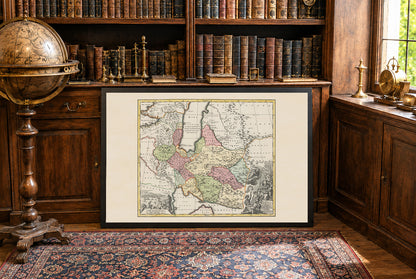 Persia Map Poster - Antique Map of the Persian Empire & Iran, 18th Century Wall Art