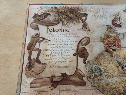 Polen Karte 1938 Druck - ‘Poloniae’ bildliche Karte von Tadeusz Lipski & Eliasz Kanarek | Vintage Weltausstellung Wandkunst
