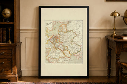 Poland in the 15th Century - Jan Babirecki Historical Map Poster - c. 1900